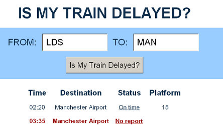 Is My Train Delayed