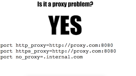 Is it a proxy problem?